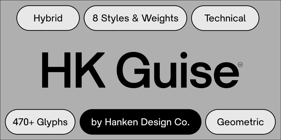 HK Guise font page