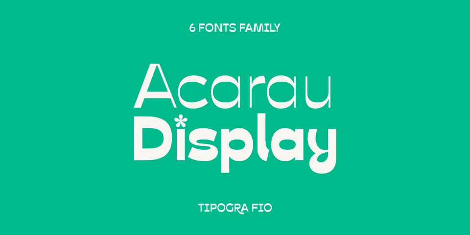 Acarau Display font page