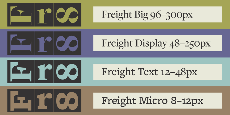 Freight Big Pro font page