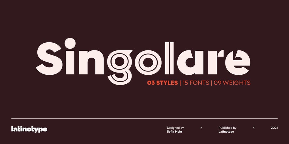 Singolare font page