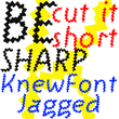 Knew Font Jagged