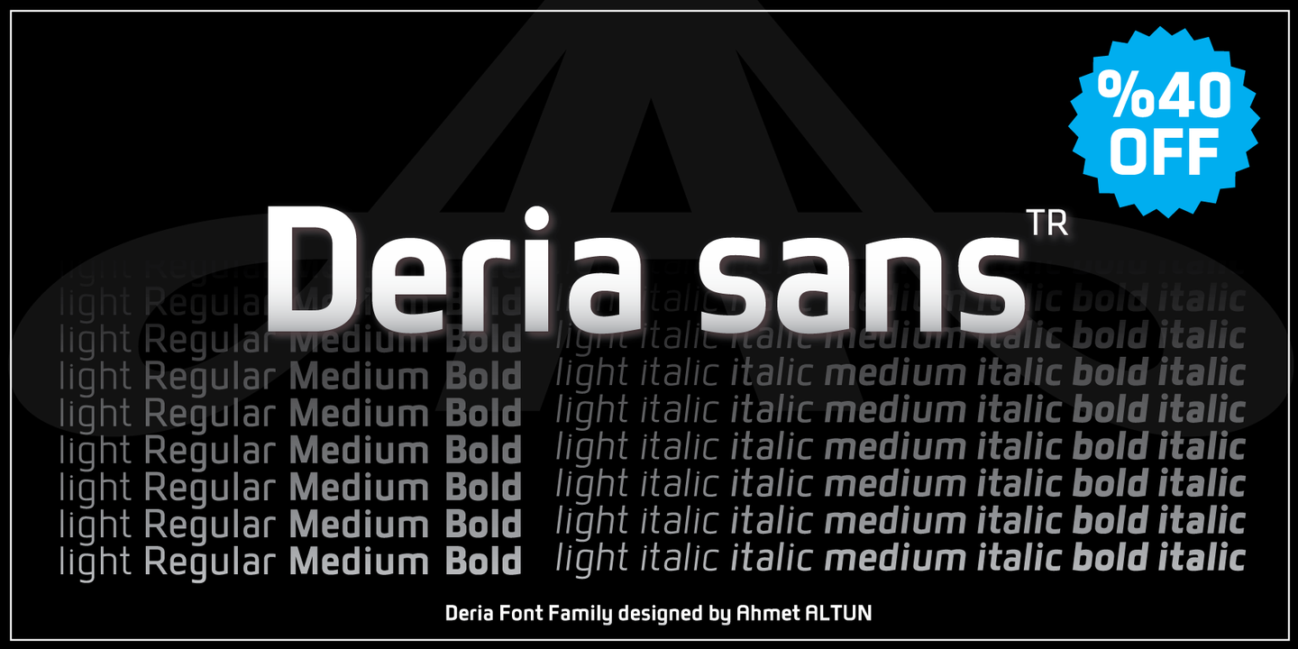 Image of Deria Sans Medium Italic Font