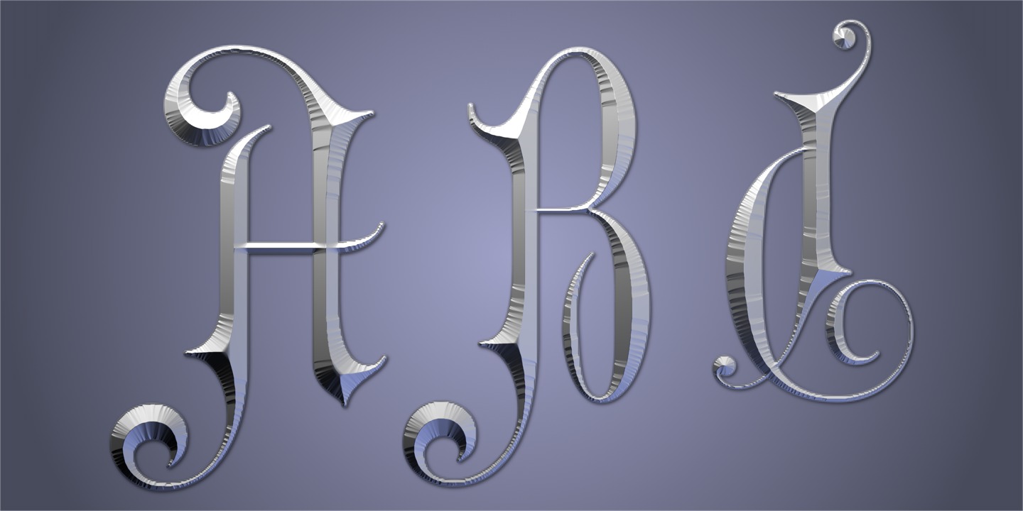 Gothic Initials Four