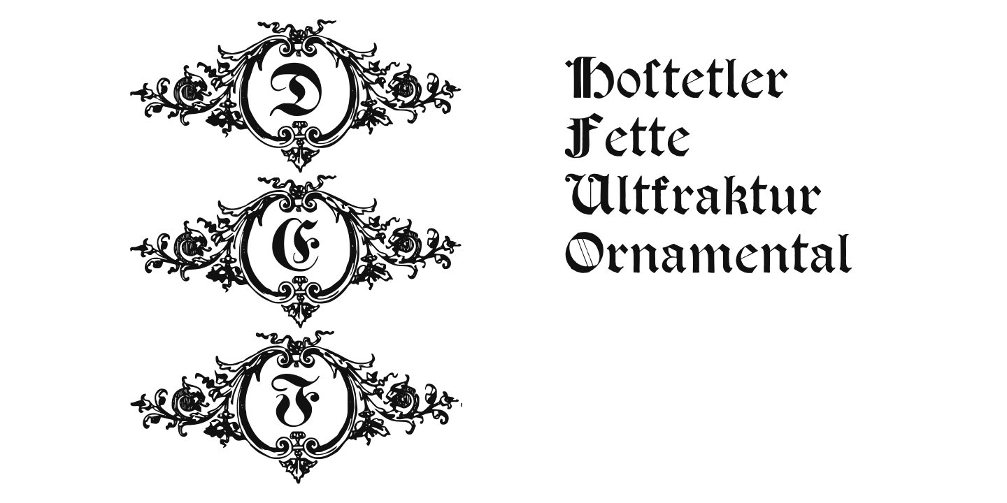 Hostetler Fette Ultfraktur Ornamental