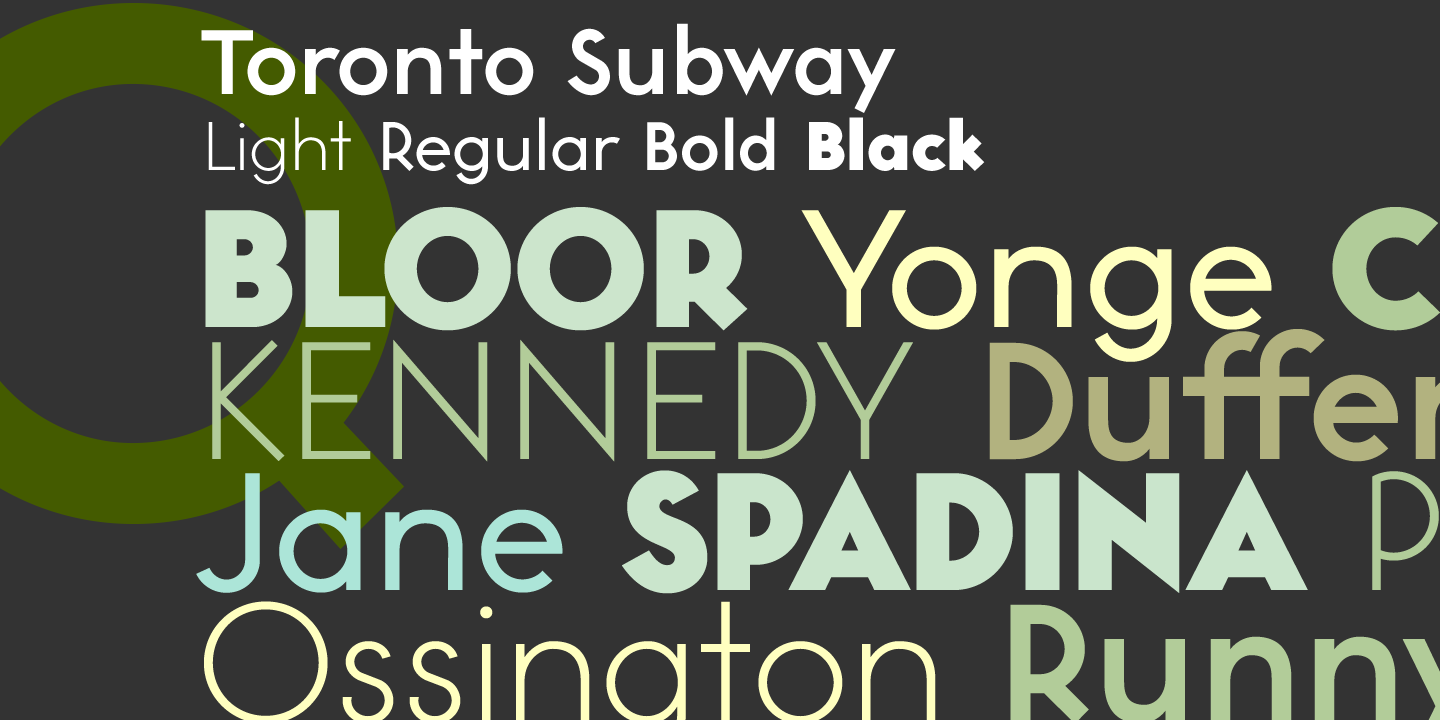 Toronto Subway Font Webfont & Desktop MyFonts