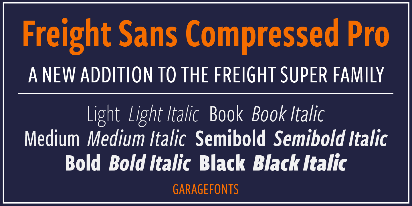 Freight Sans Compressed Pro™