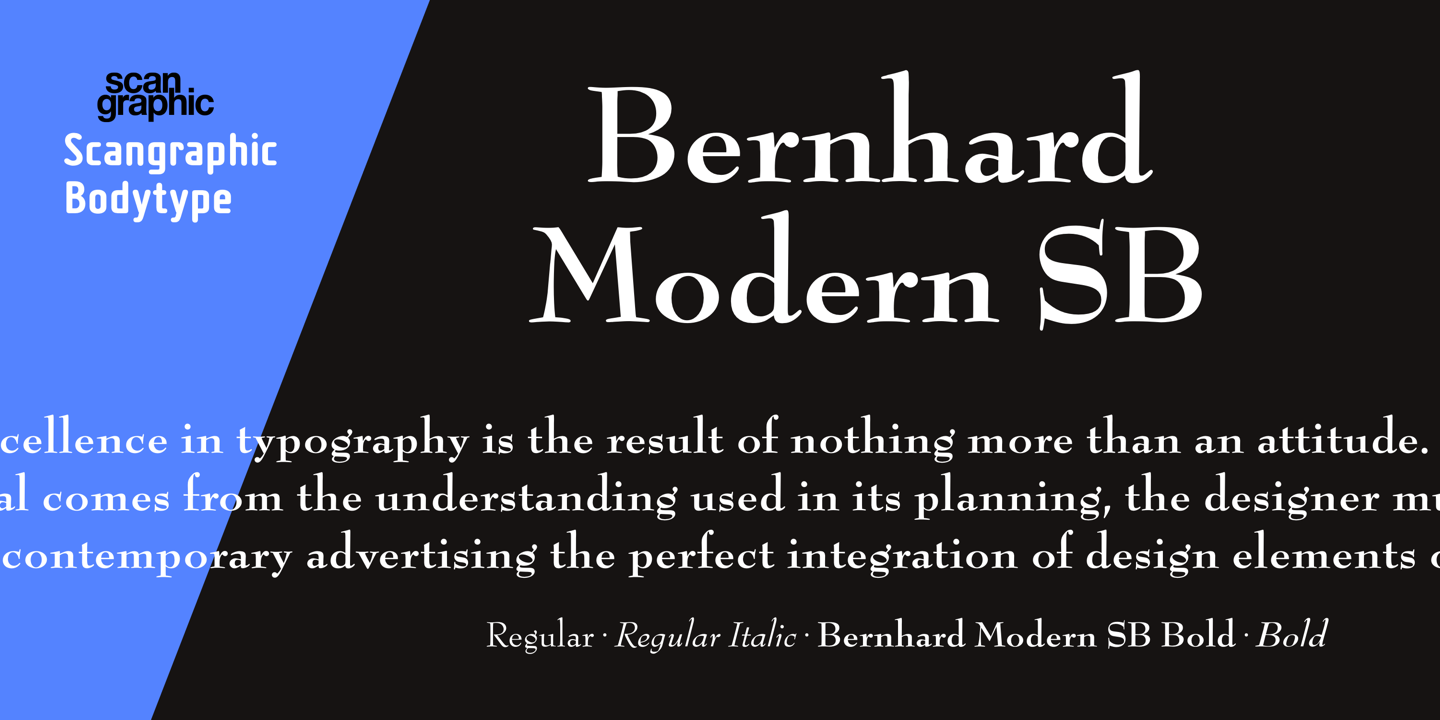Bernhard Modern SB