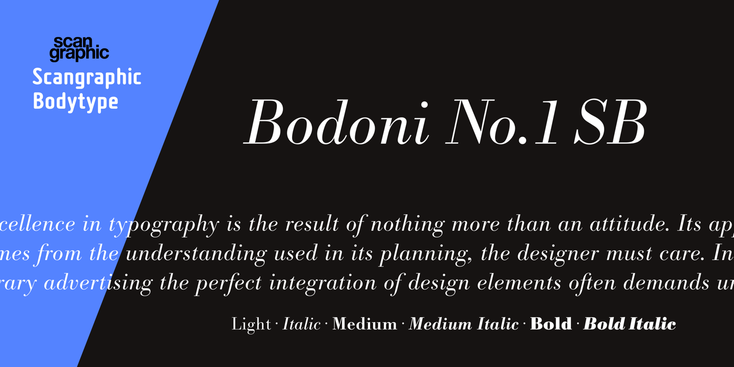 Bodoni No. 1 SH™