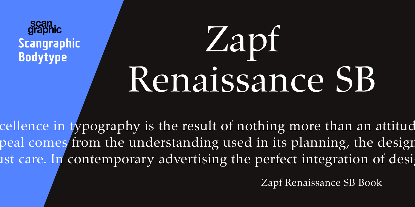 Zapf Renaissance Antiqua SB™