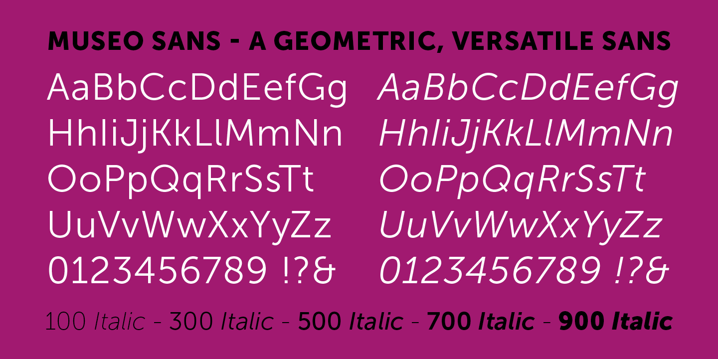museo sans 700 italic