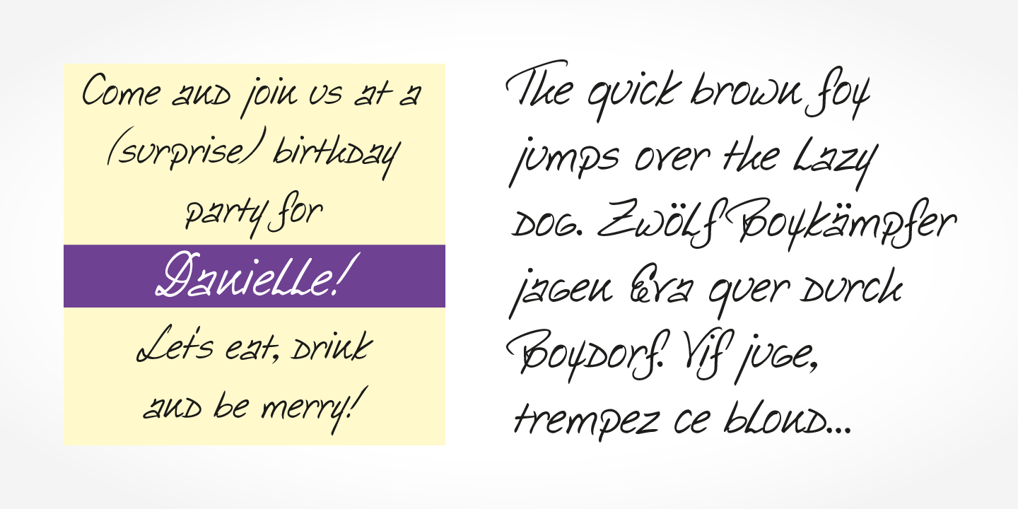 Danielle Handwriting