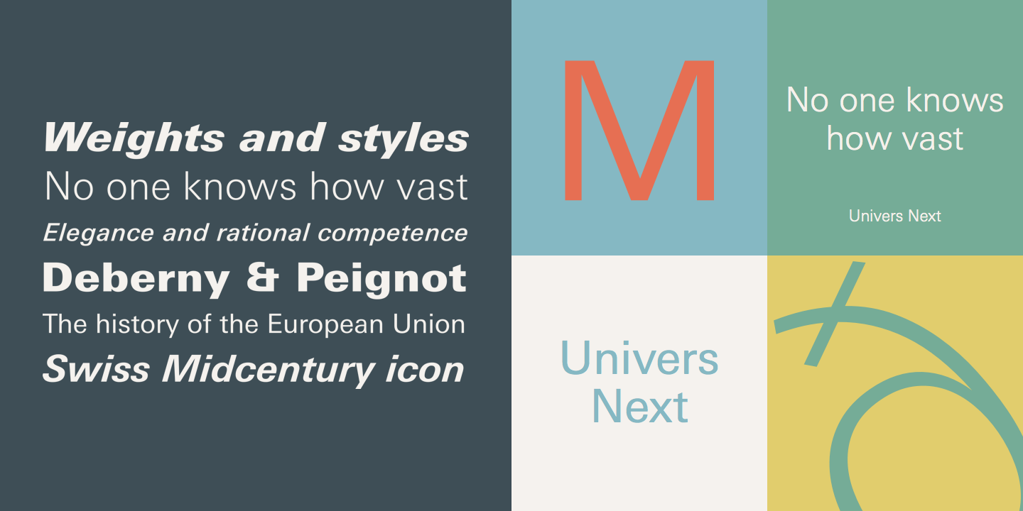 Univers Next Pro Font Letters