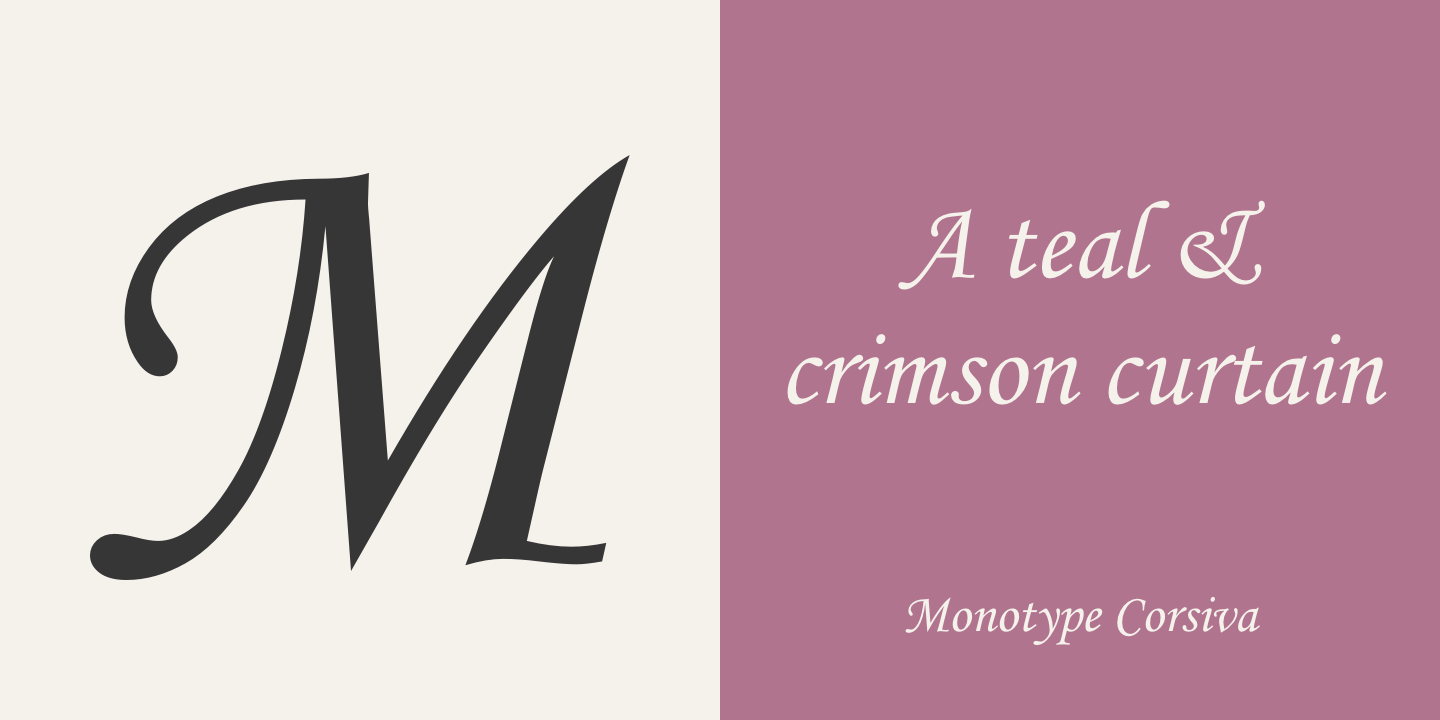 monotype corsiva