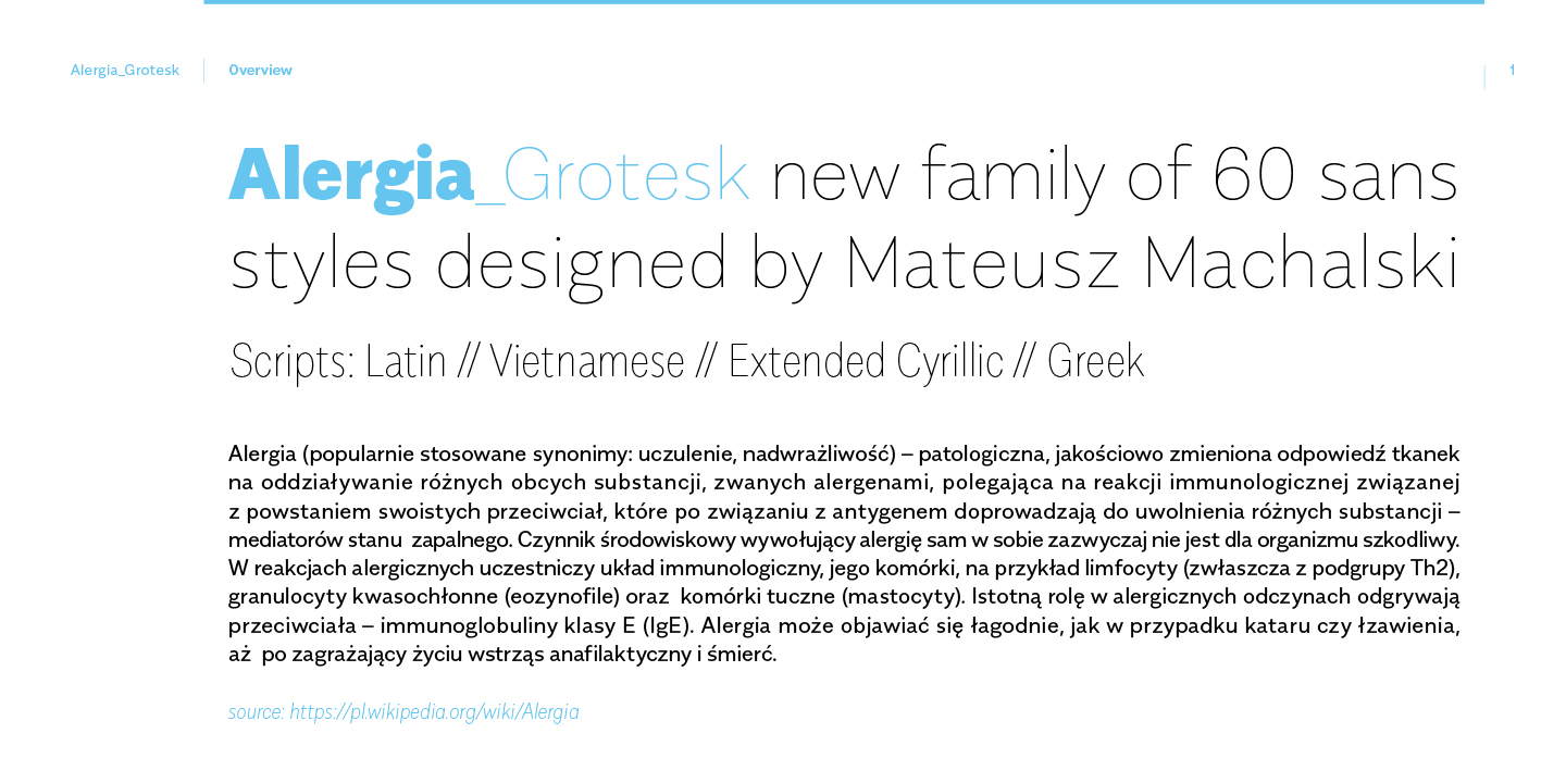 Alergia Grotesk