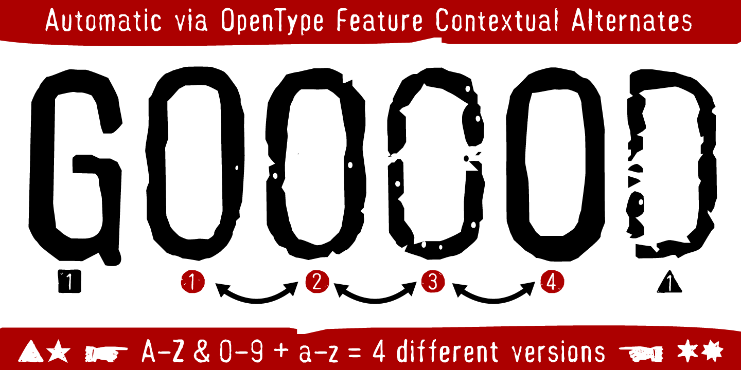 Hand Stamp Gothic Rough