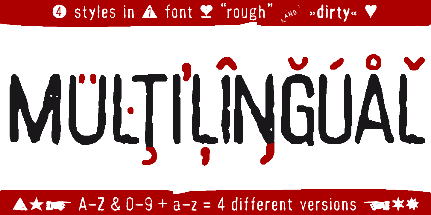 Hand Stamp Gothic Rough