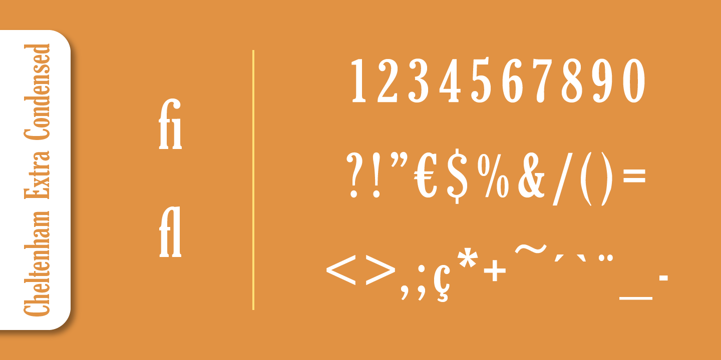 Cheltenham ExtraCondensed Pro Bold