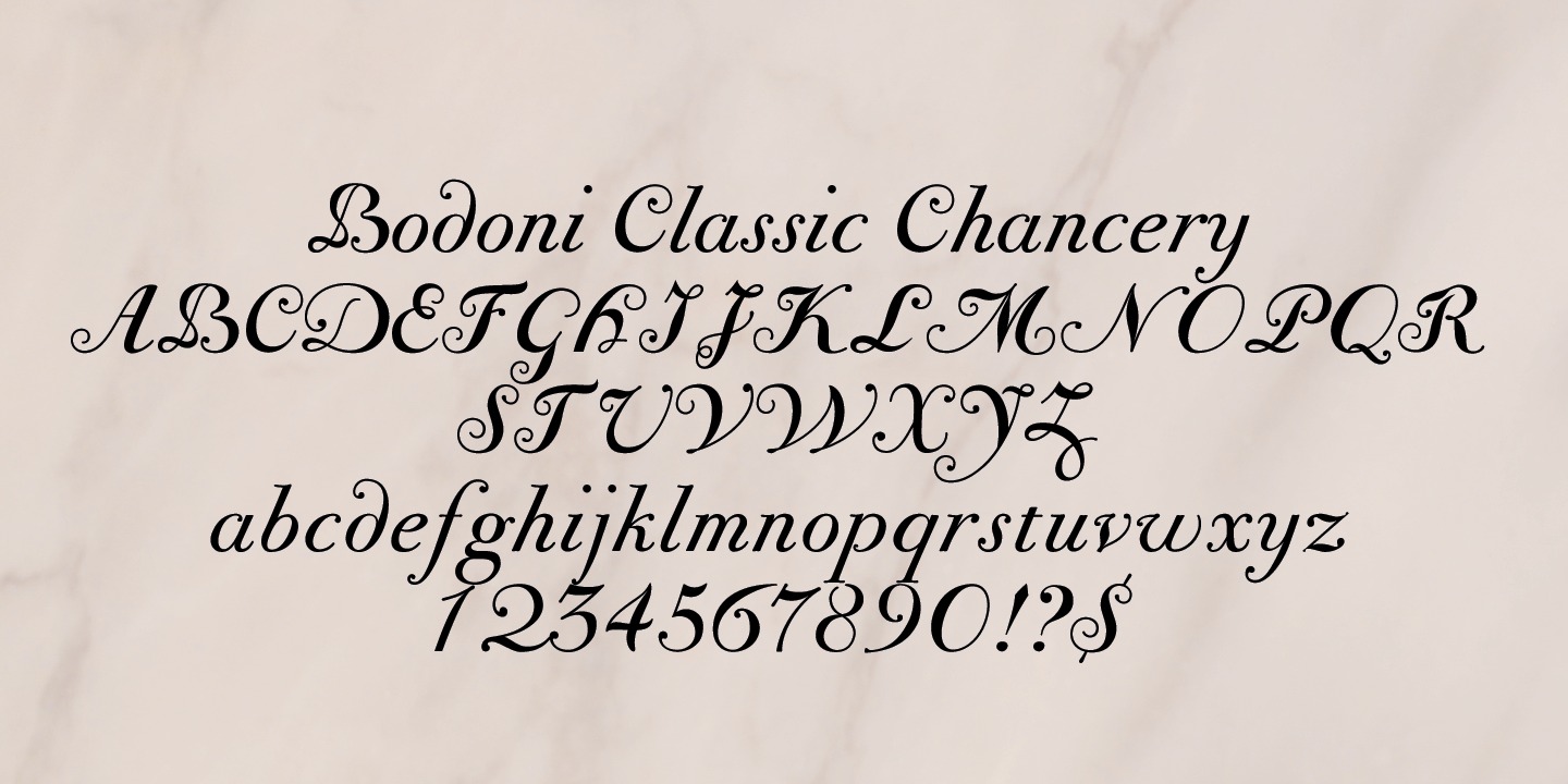Bodoni Classic Chancery
