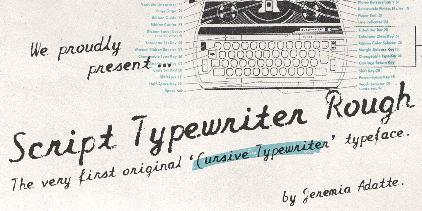 type writing font