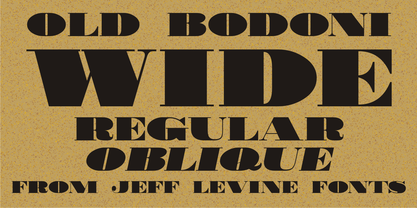 Old Bodoni Wide JNL