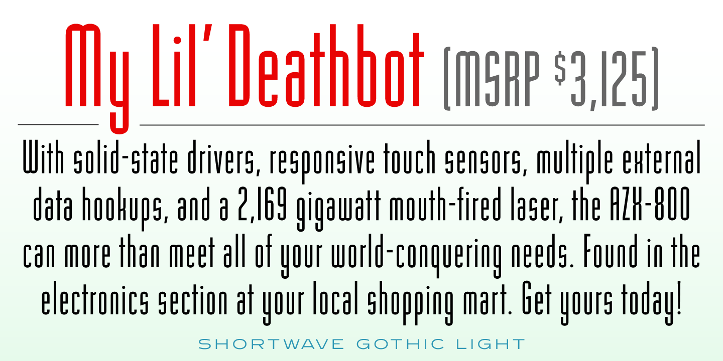 Shortwave Gothic™