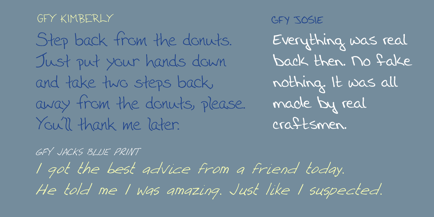 GFY Handwriting Fontpak