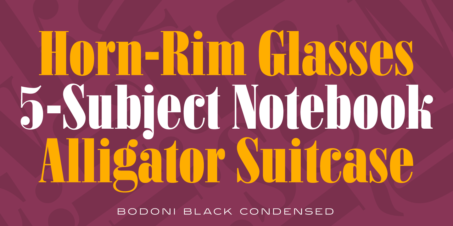 Bodoni Black Condensed