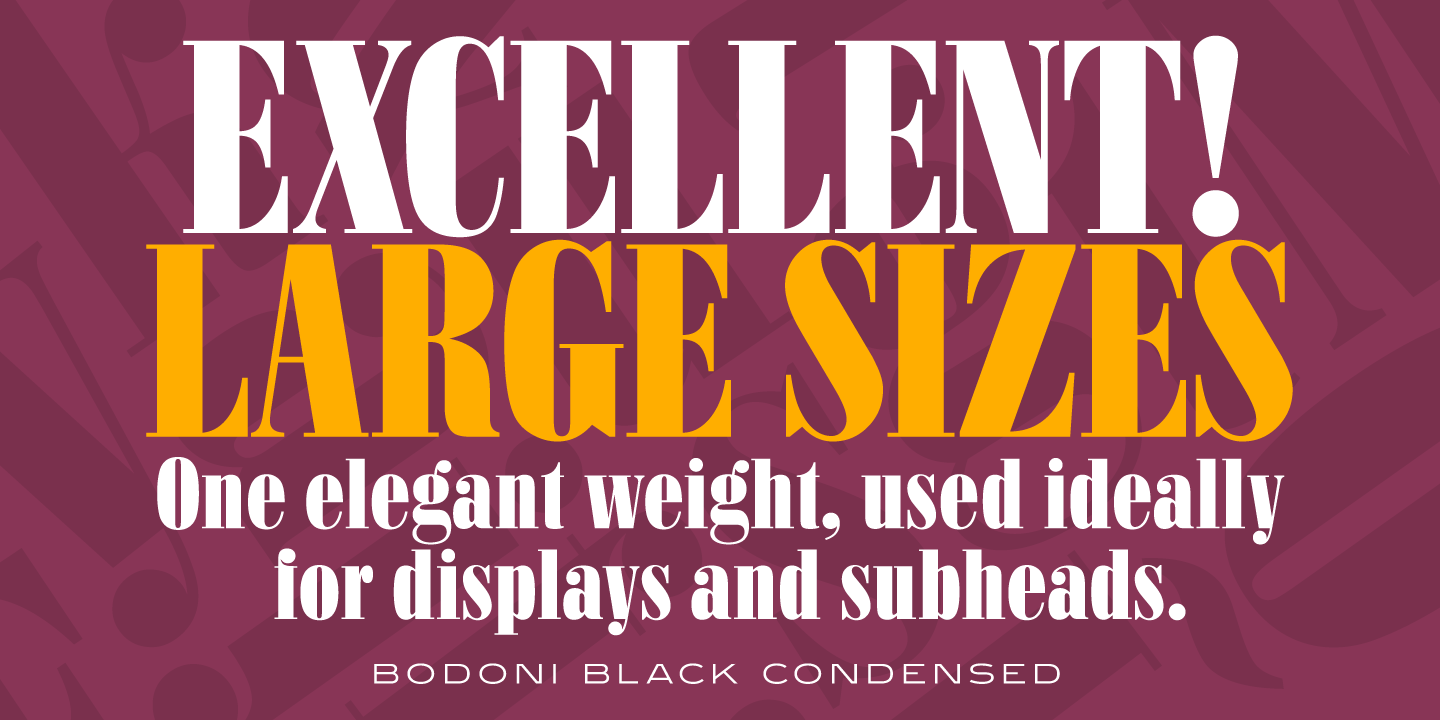 Bodoni Black Condensed