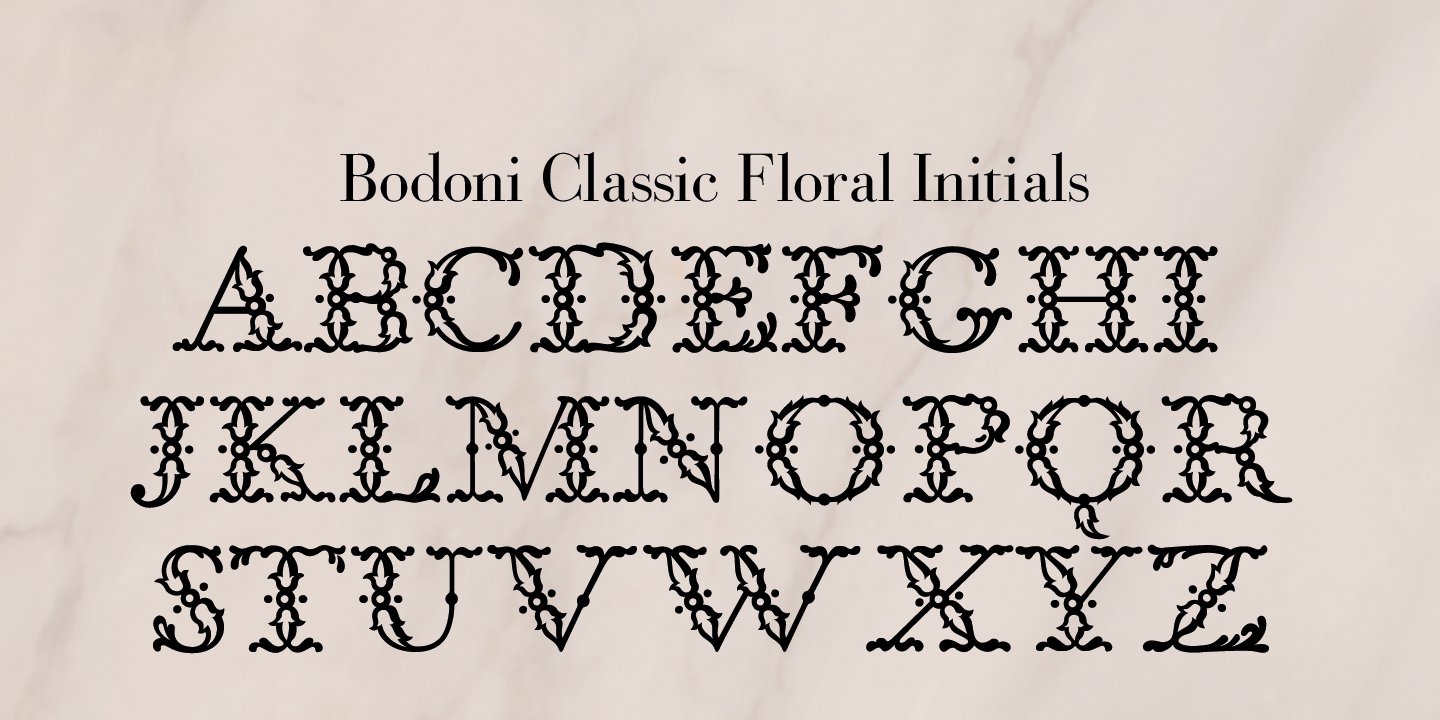 Bodoni Classic Initials