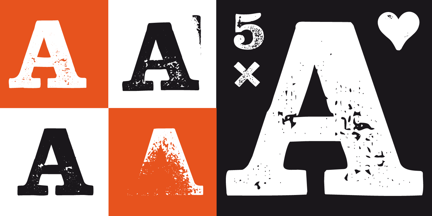 Hand Stamp Slab Serif Rough