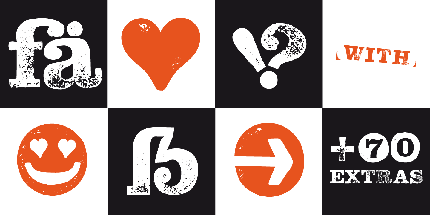 Hand Stamp Slab Serif Rough