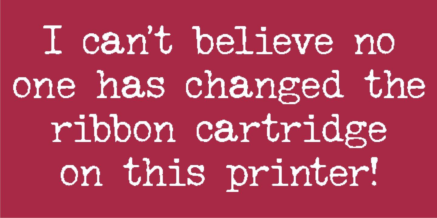 Bitmap Typewriter JNL