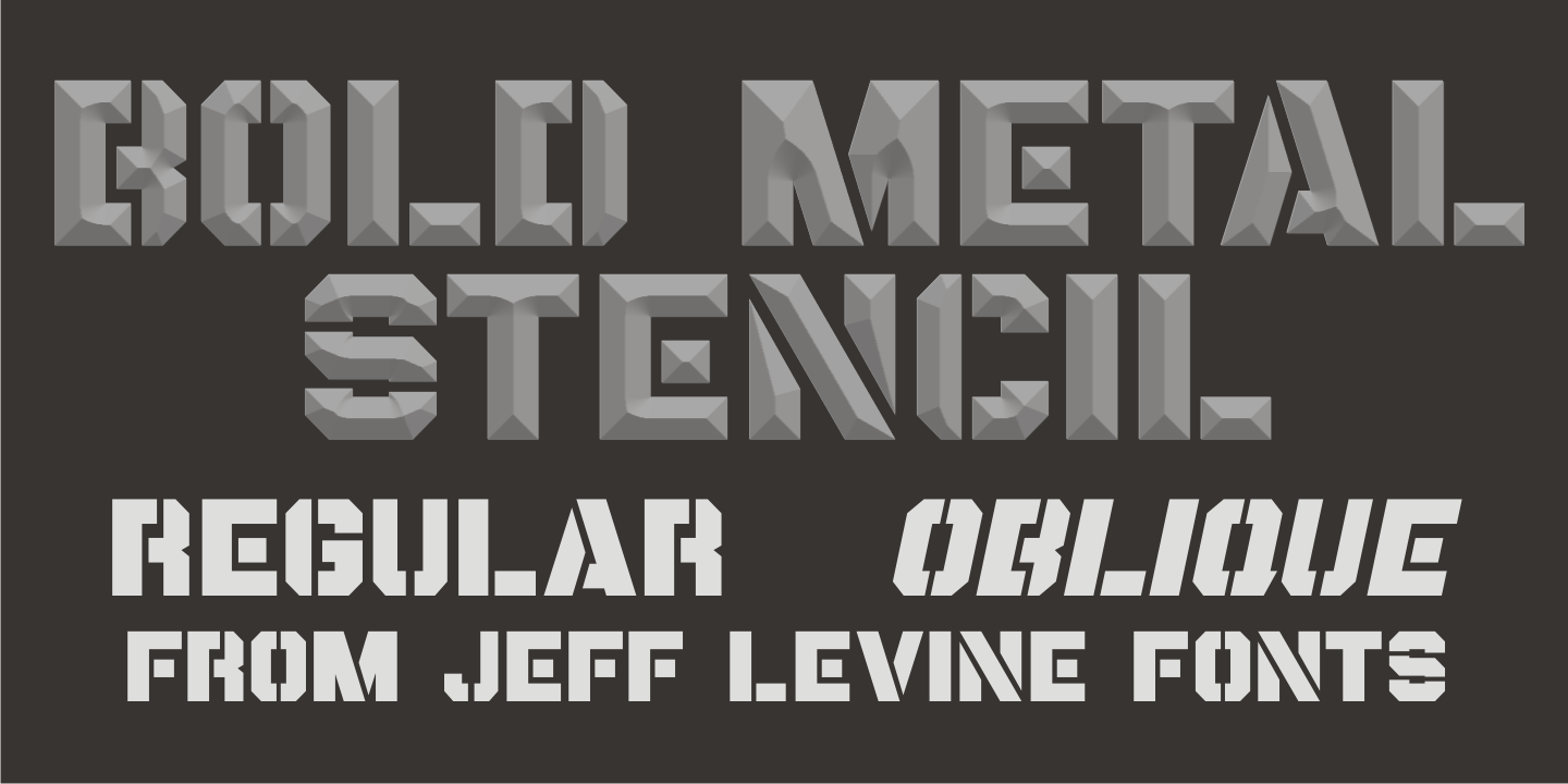 Bold Metal Stencil JNL