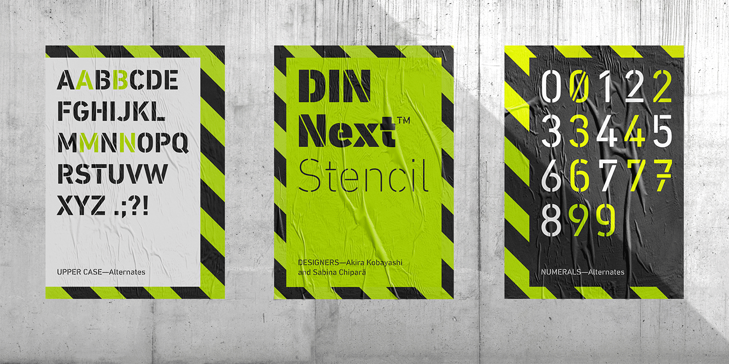 DIN Next™ Stencil