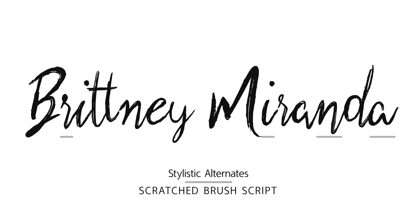 Scratched Brush Script