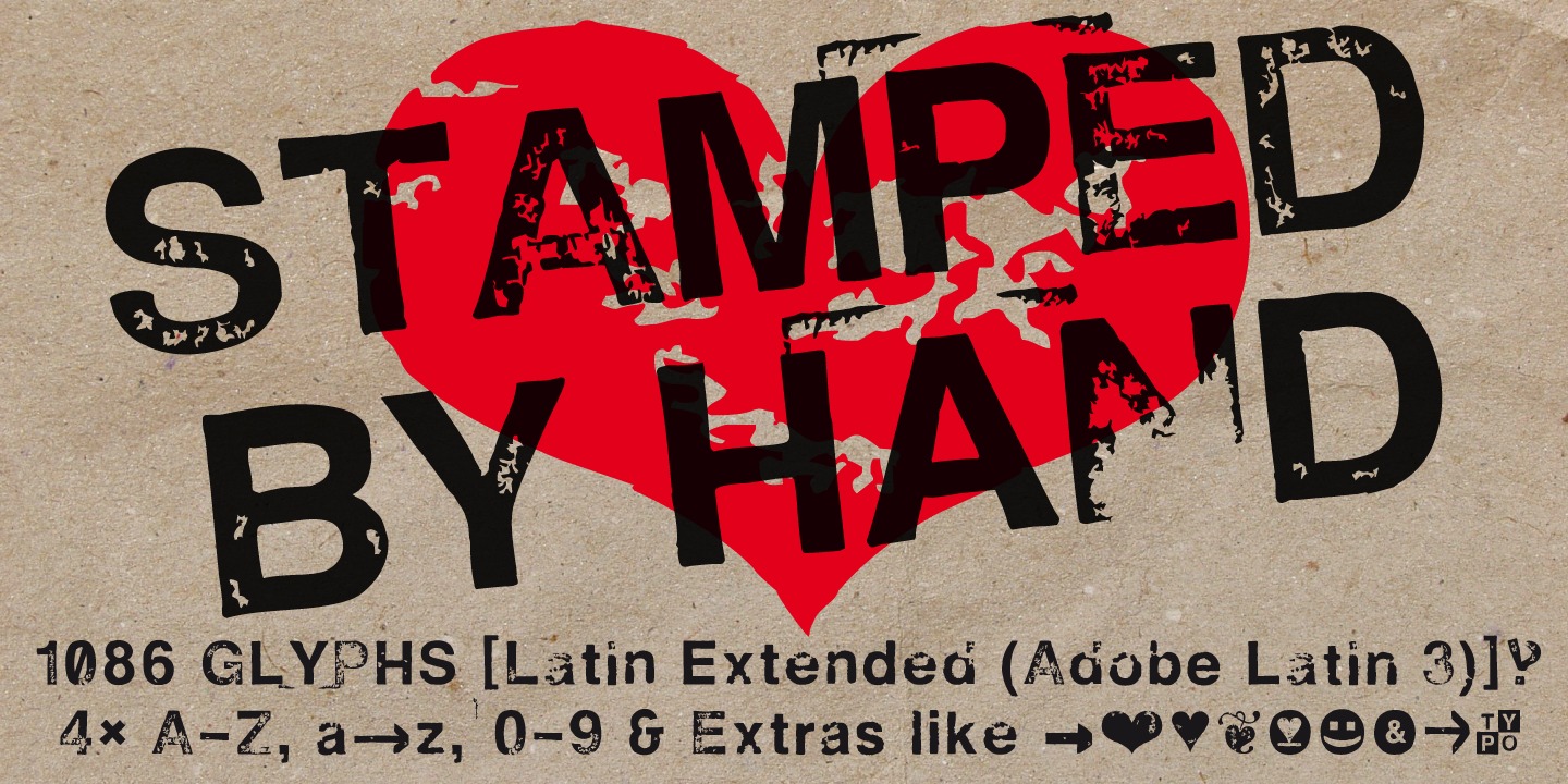 Hand Stamp Swiss Rough Sans