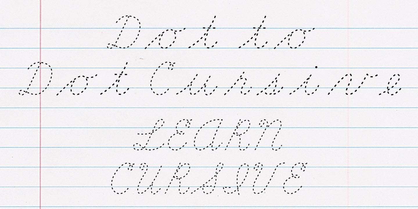 Dot To Dot Cursive