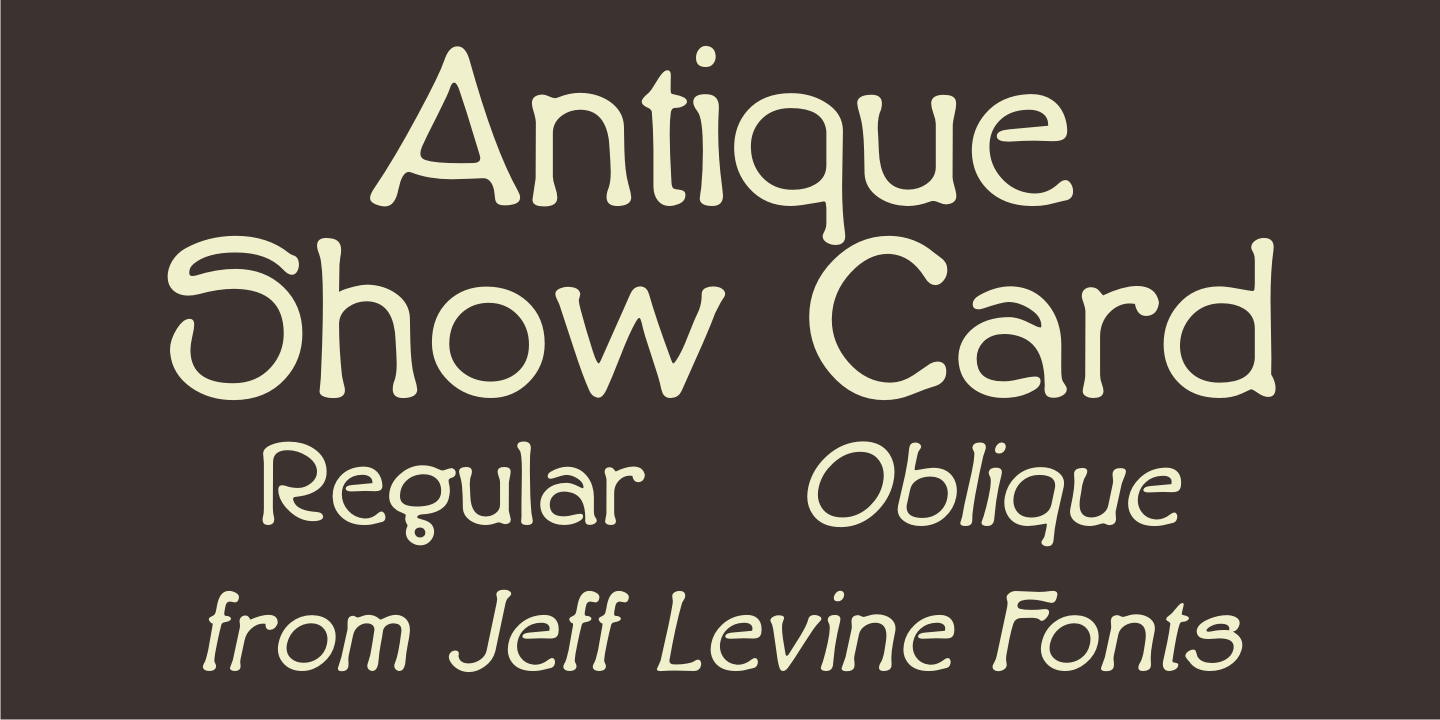 Antique Show Card JNL