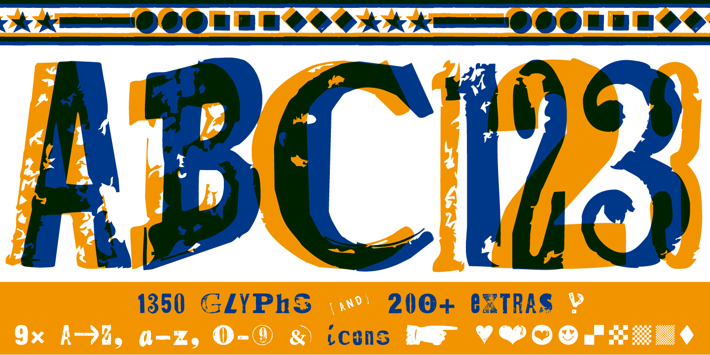 Hand Print Stamp Rough