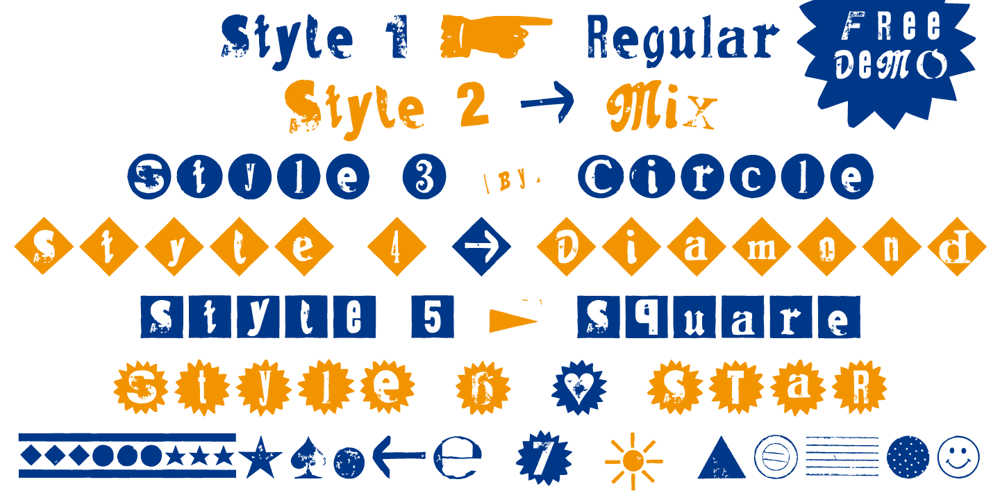 Hand Print Stamp Rough