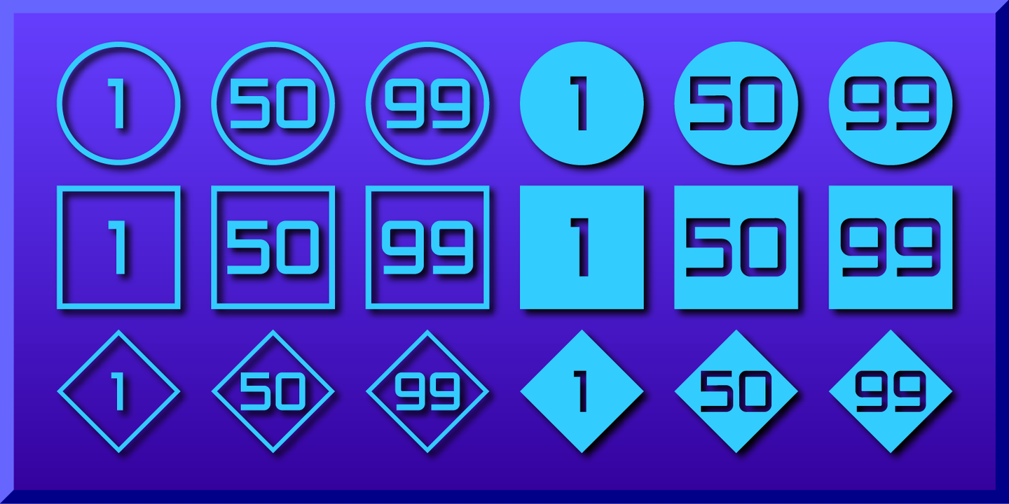 Numbers 0-99 Style One™