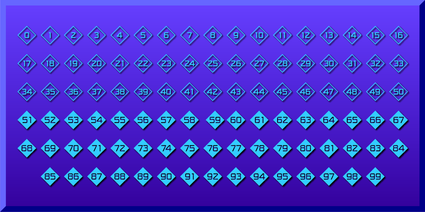 Numbers 0-99 Style One™