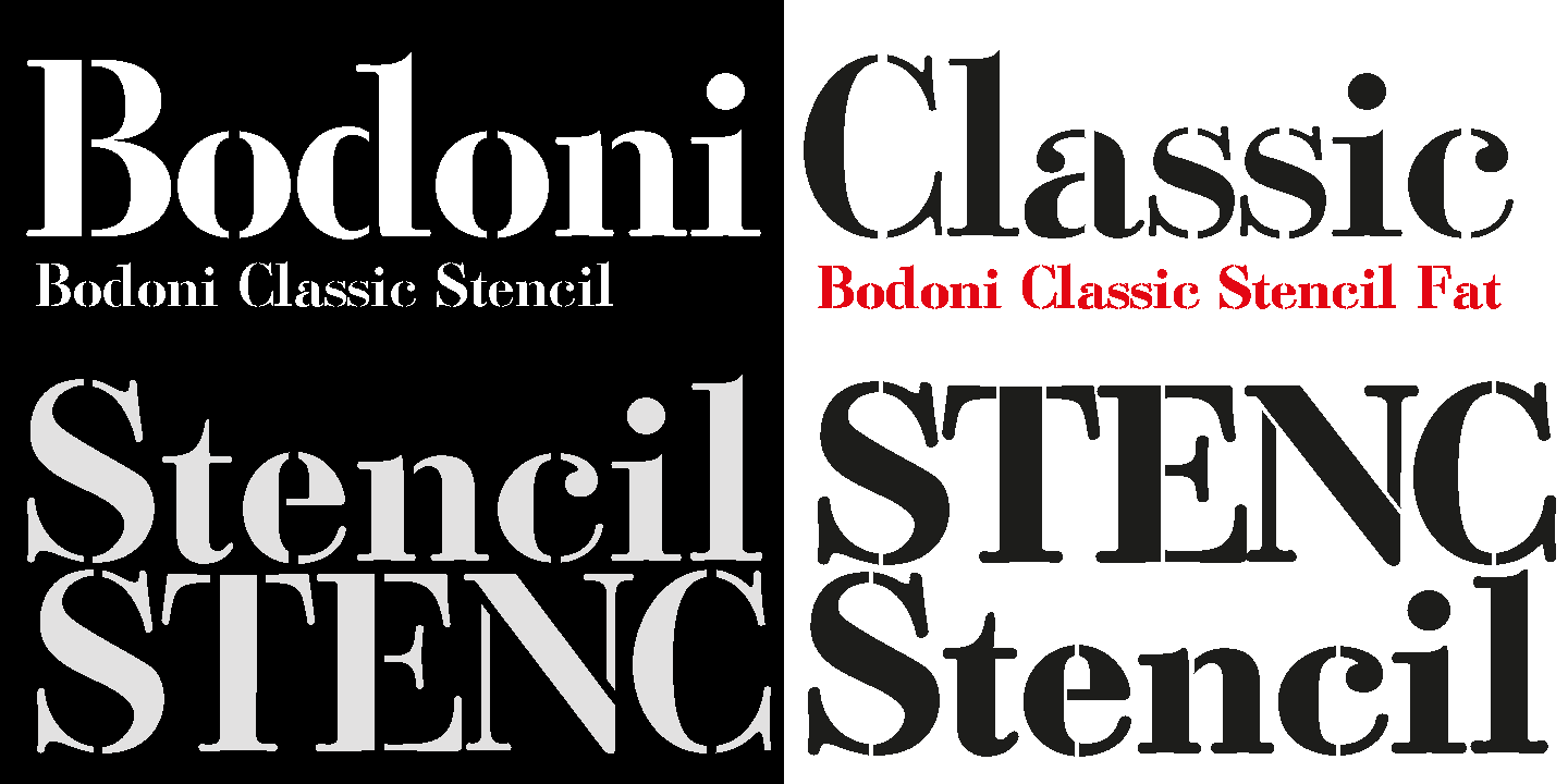 Bodoni Classic Stencil