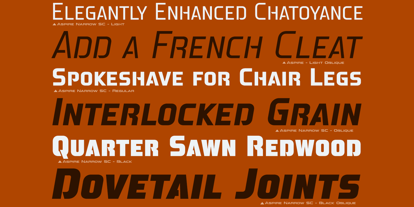 Aspire Narrow SmallCaps