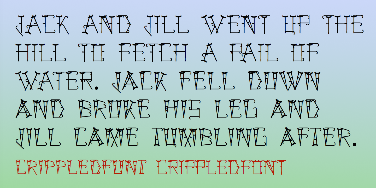Crippled Font