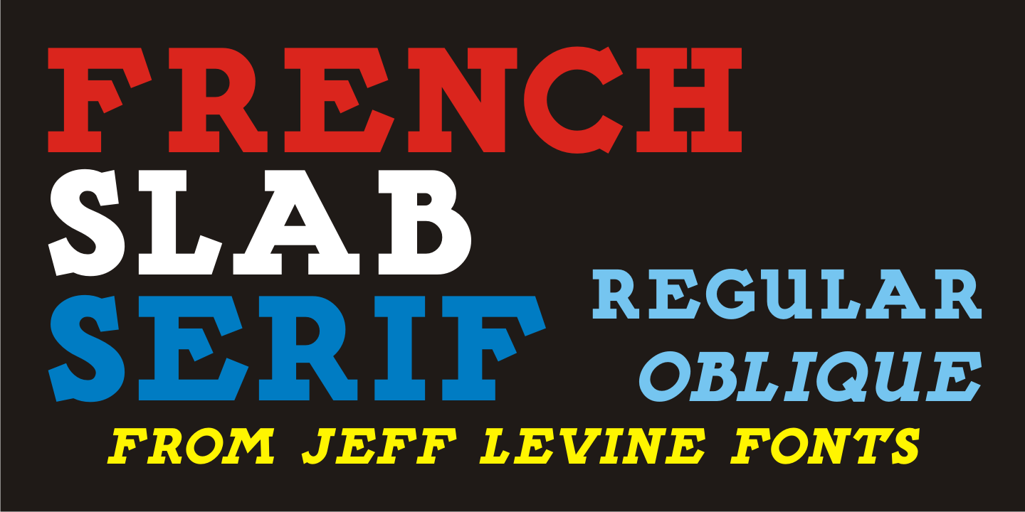 French Slab Serif JNL
