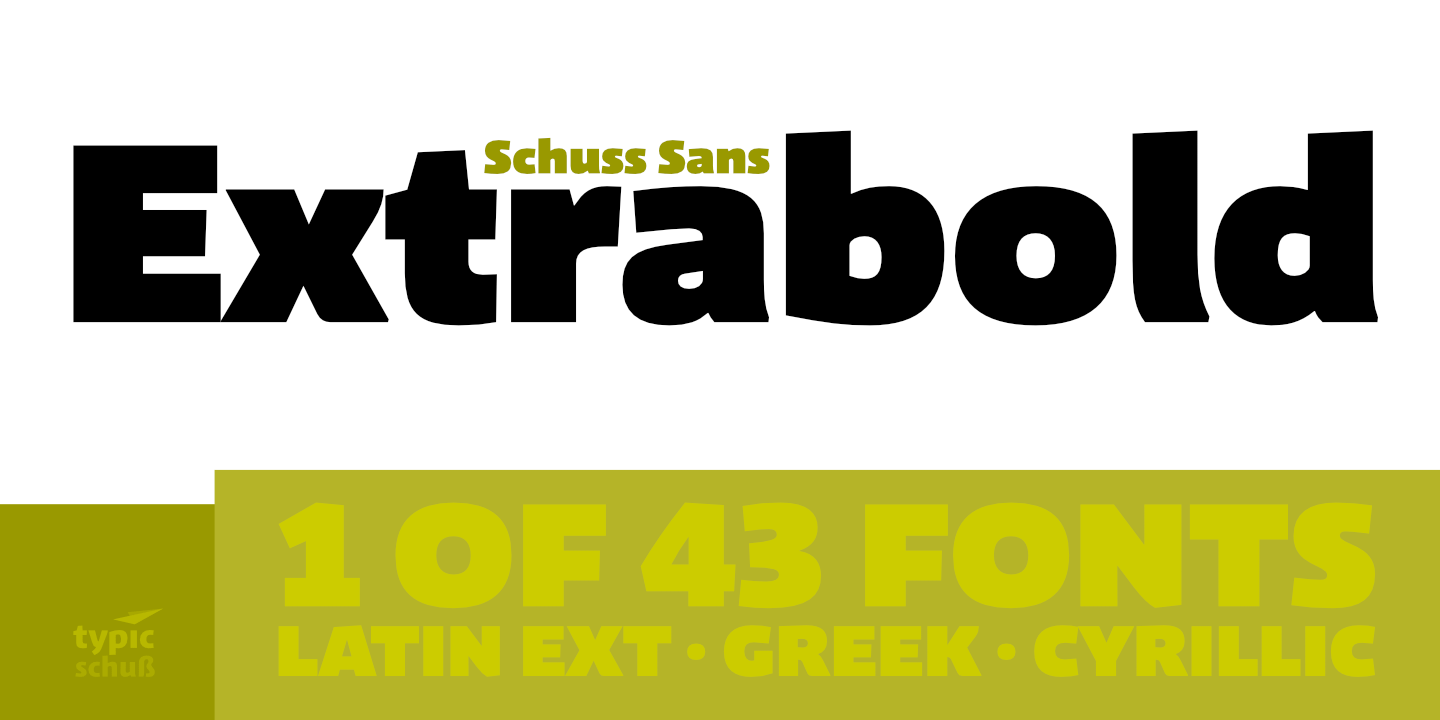Schuss Sans CG Poster Extrabold