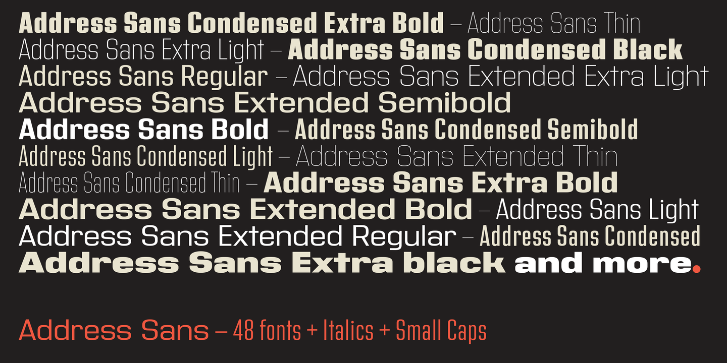 Address Sans Pro