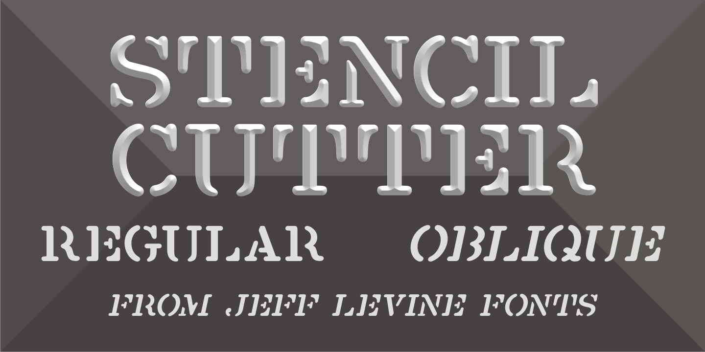 Stencil Cutter JNL font & Desktop font MyFonts