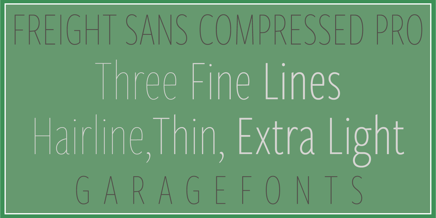 Freight Sans HCmp Pro